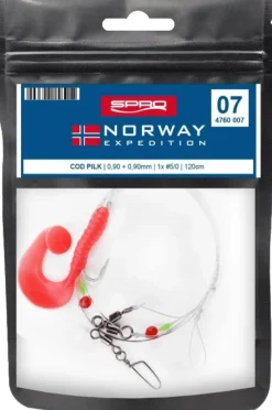 Hot Norway Expedition Rig 7 Cod Pilk Gr.5/0 120cm 0,9mm 1 1,2m Meeresköder