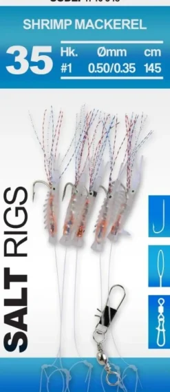 Discount Salt Rigs #35 5 1,45m Shrimp Mackerel Meeresköder