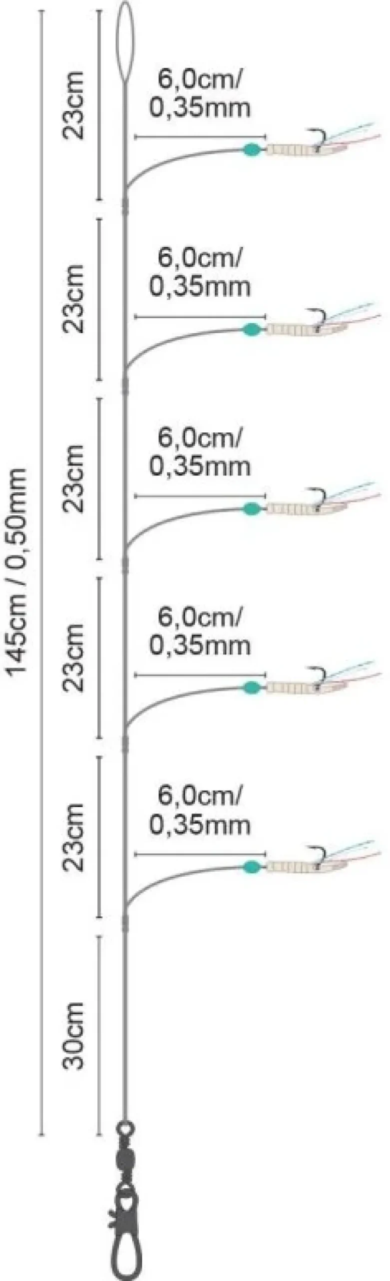 Discount Salt Rigs #35 5 1,45m Shrimp Mackerel Meeresköder