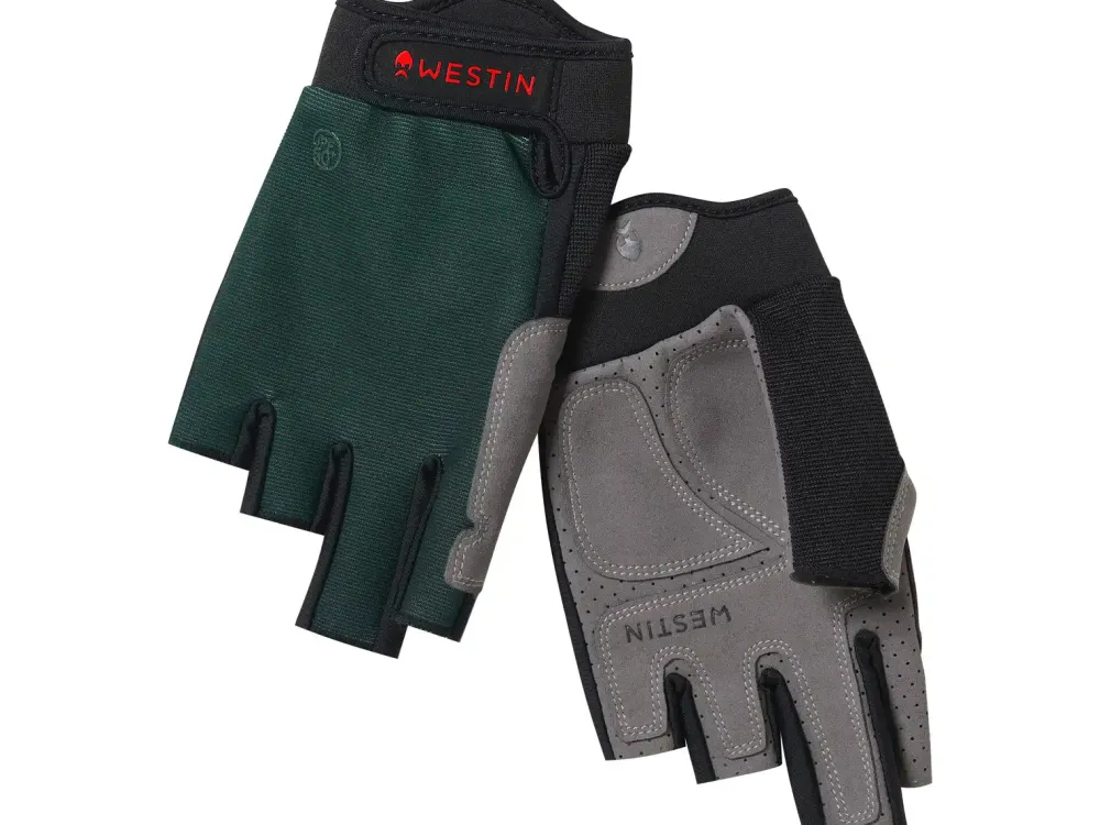 Clearance Drip UPF Half Finger Glove #M Petrol Blue Handschuhe