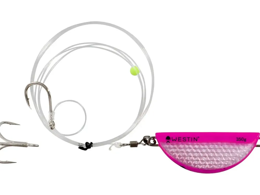 New Halibut Anti Twist Rig 450g 2 #3/0 190cm Orange Flash Haken