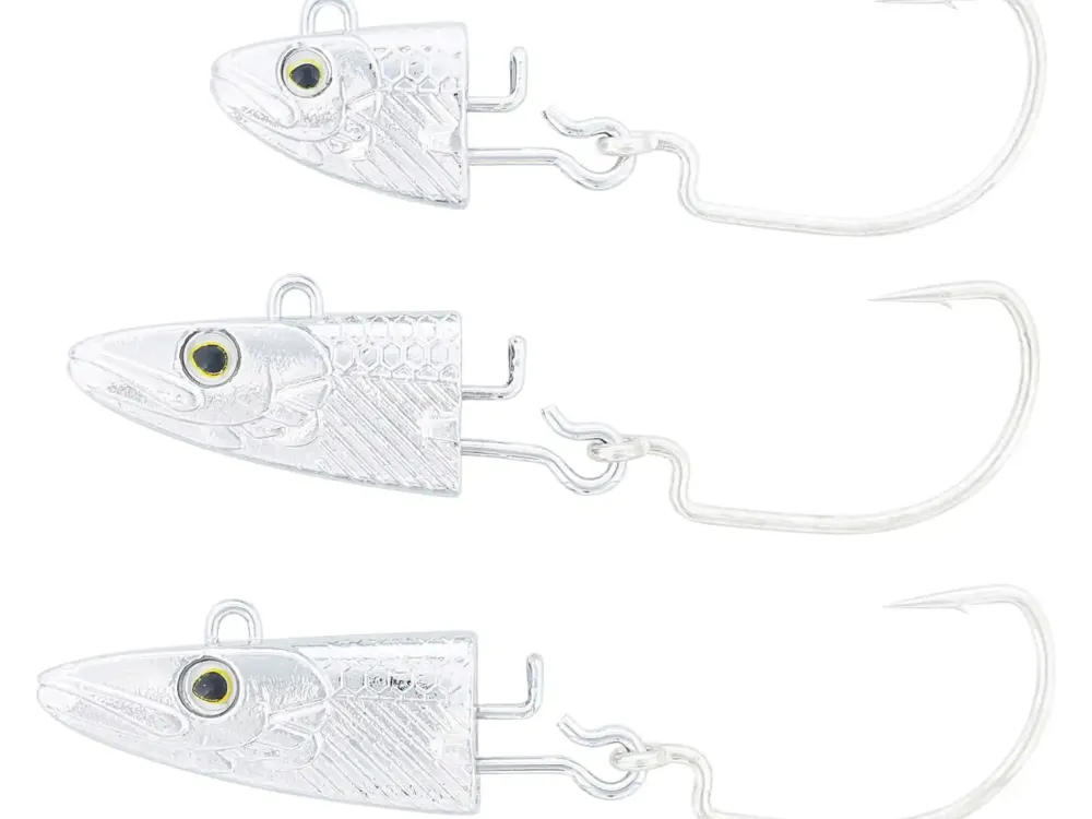 Outlet Magic Minnow Weedless Jig Spare Head 22g For Body 12cm #2/0 2Stk. Silver Meeresköder