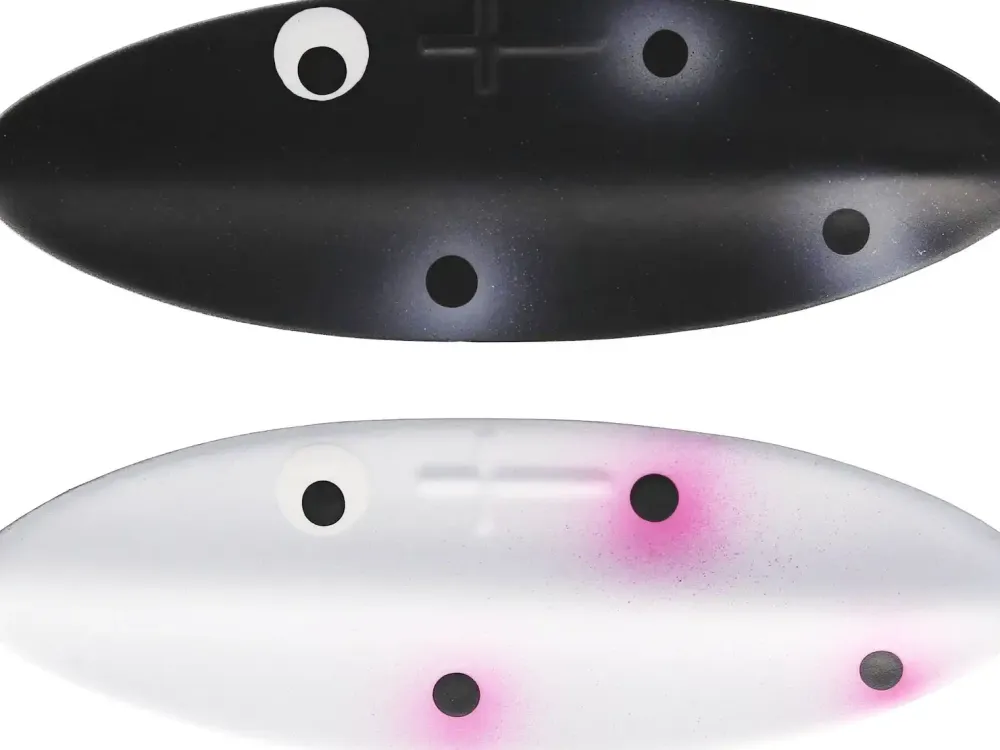 Online Præsten 4,9cm 7g Black Orange Clown Metallköder
