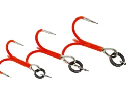 Discount Rigged Seatrout Treble Hooks UV Orange #4 Ködertuning