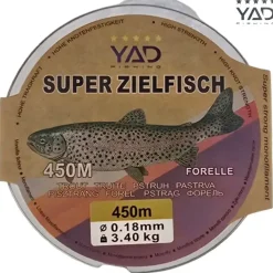 Outlet Super Zielfisch Forelle 450m 0,18mm clear Hauptschnüre|Schnüre