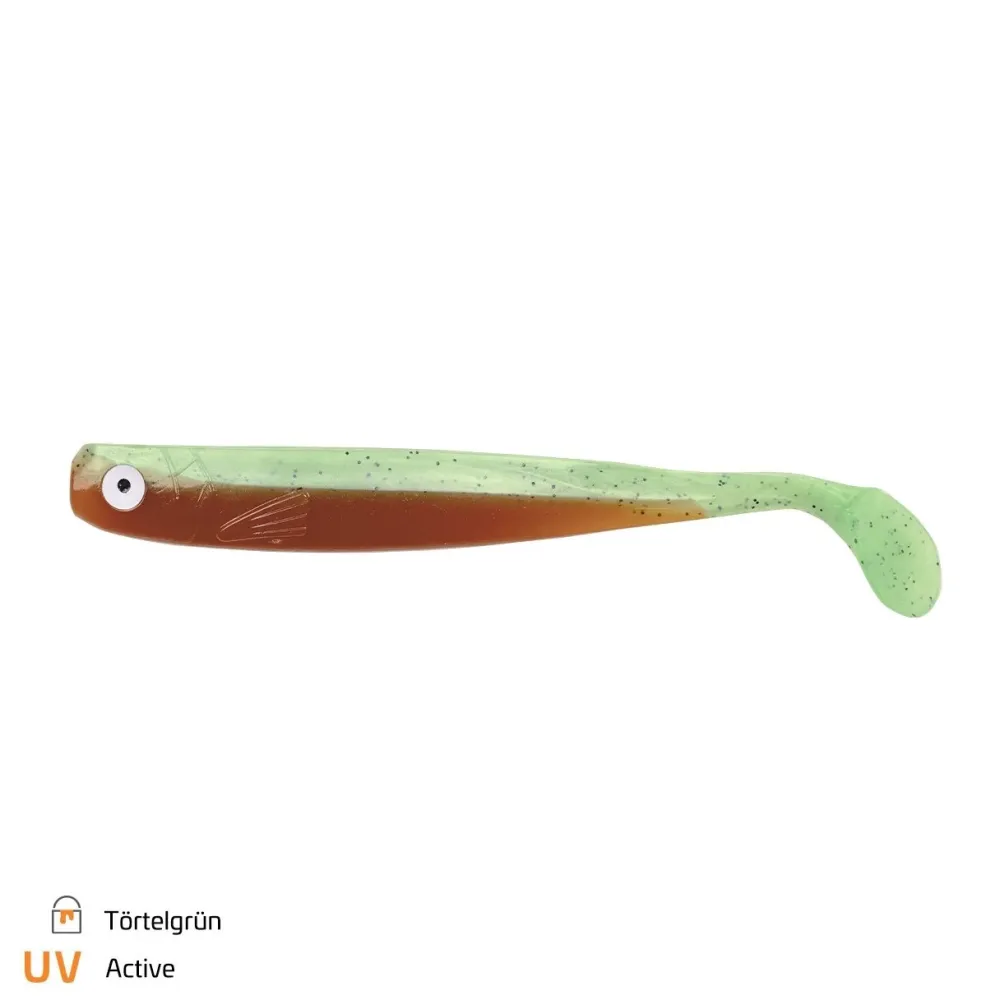 Clearance Zander Gummi von S. Hänel 16cm Törtelgrün Gummiköder